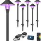 Modern Outdoor Light Fixtures 12V 6W Mushroom Design for Paths 6packs