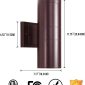 Modern Outdoor Porch Light Tempered bronze dimension