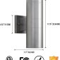 Modern Outdoor Porch Light Tempered gray dimension