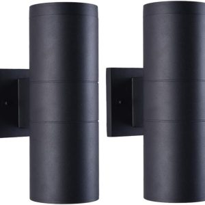 Modern Outdoor Porch Light Tempered matteblack