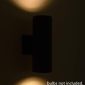 Modern Outdoor Porch Light Tempered matteblack bulb