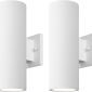Modern Outdoor Porch Light Tempered white