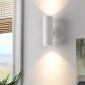 Modern Outdoor Porch Light Tempered white design