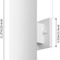 Modern Outdoor Porch Light Tempered white dimension