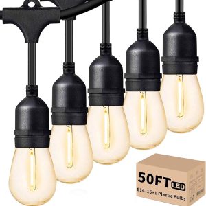 Outdoor String Patio Lights 50ft