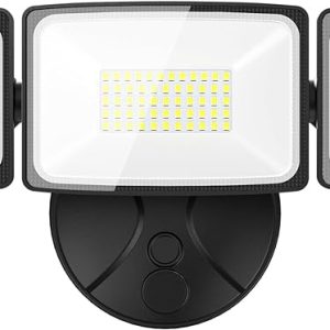 Super Bright Security Lights Switch Controlled Wall Mount Exterior LED Flood Light - Black